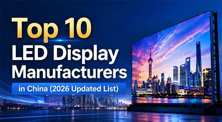 Top 10 LED Display Manufacturers in China (2026 Updated List)